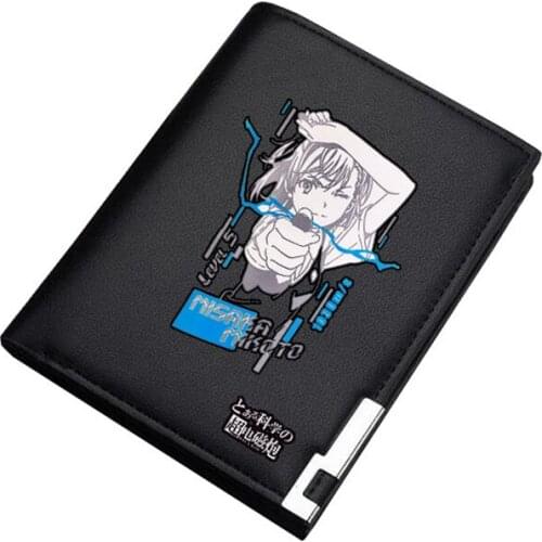 Toaru Majutsu no Index Anime Card Holder Women Long Purse Misaka Mikoto Money Change Bag Pu Leather Small Wallet Gift Clutch