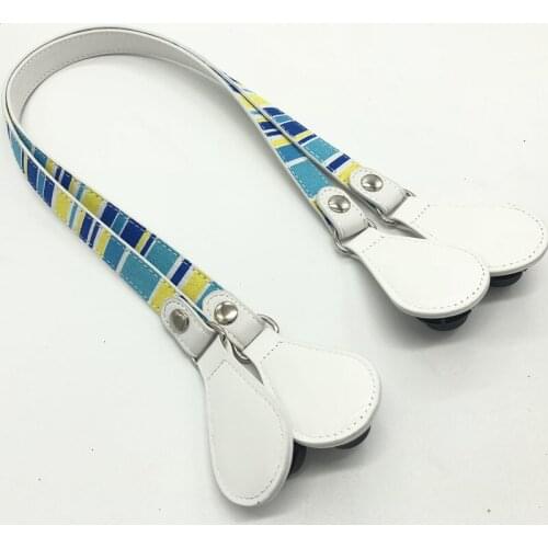 1 pair green slik design handles for obag handbag