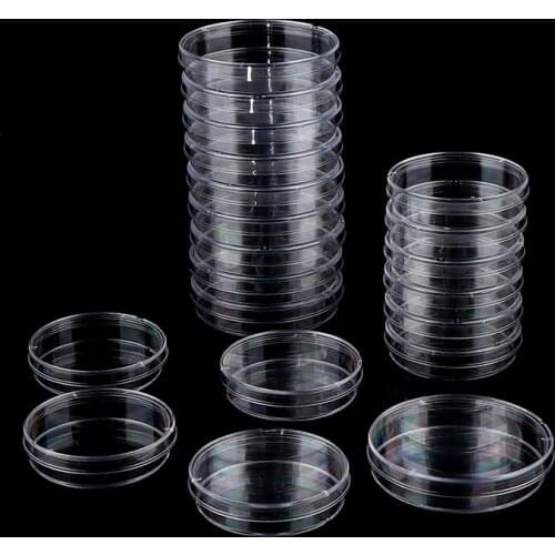10Pcs Polystyrene Sterile Petri Dishes Bacteria Culture Dish 70mm for Laboratory Medical Biological Scientific Lab Supplies