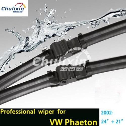 2pcs car styling stickers Wiper blades for Volkswagen VW Phaeton (From 2002 onwards) 24"+21" fit side pin type wiper arms only