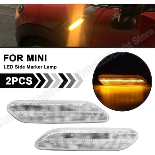 2Pcs LED Side Marker Turn Signal Light Lamp Blinker For 2012 2013 2014 2015 2016 2017 Mini Cooper R60 Countryman R61 Paceman