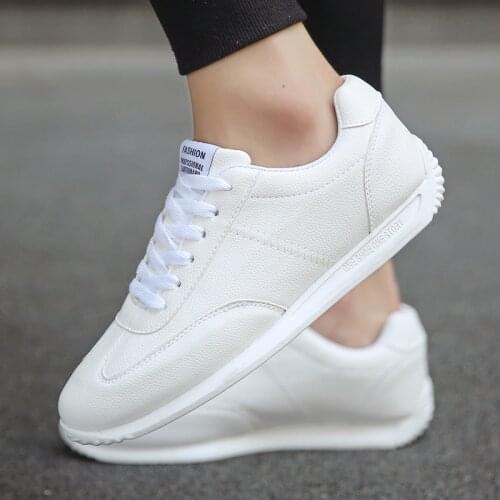 2021 Fashion Sneaker Womens Flats casual shoes for women Young Ladies Female Sneakers Woman White Shoes Leather womens shoes