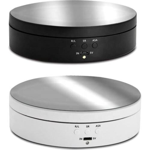 3 Speeds Intelligent Rotating Turntable Display Stand with Charge Battery For Jewelry and Watches 5.4", 6.6 Lb Max Loading