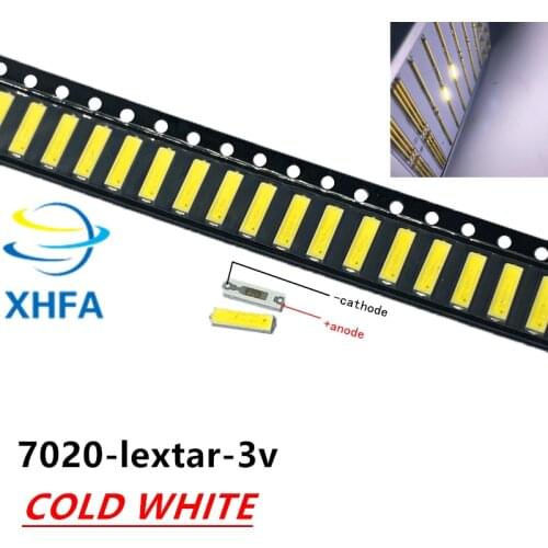 50pcs Lextar LED Backlight 0.5W 7020 3V Cool white 40LM LCD Backlight for TV Application