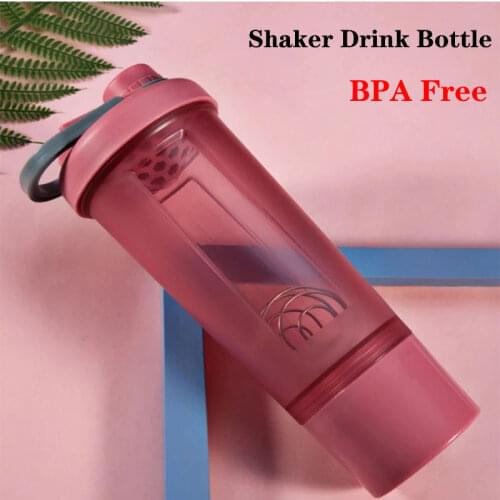500ML Shaker Drink Bottle Whey Protein Powder Wire Mixer Ball for Water Bottle Sports Protein Bottle Leak Proof Nutrition Bottle