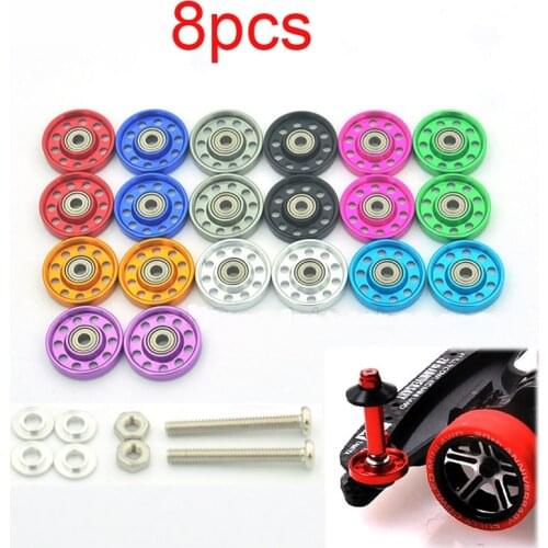 8PCS 95301 13mm Guide Roller Bearing Guidewheel Guide Pulley Rollers for Tamiya Mini 4WD Car Model DIY Self-made Parts