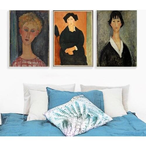 Amedeo Modigliani Best Canvas Painting Print Living Room Home Decoration Artwork Modern Wall Art Oil Painting Posters Pictures