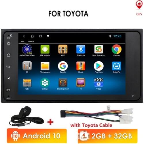 2 Din Android Car Radio for Toyota RAV4 Corolla E150 Prado Hilux Highlander TARAGO Avanza VIOS TERIOS Multimedia Stereo Player