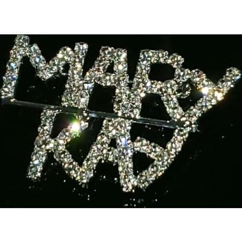 Handmade Crystal Brooch Pins "MARY KAY" Words Lapel Pin Rhinestone Jewelry&Accessories Unique Souvenir Gift for MaryKay Members