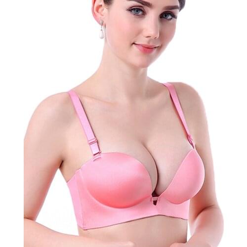 Super Push Up Bra For Women Underwear Bralette Lingerie Seamless Sexy Brassiere Wire Free Bras Womens Half Cup 1/2 Intimates