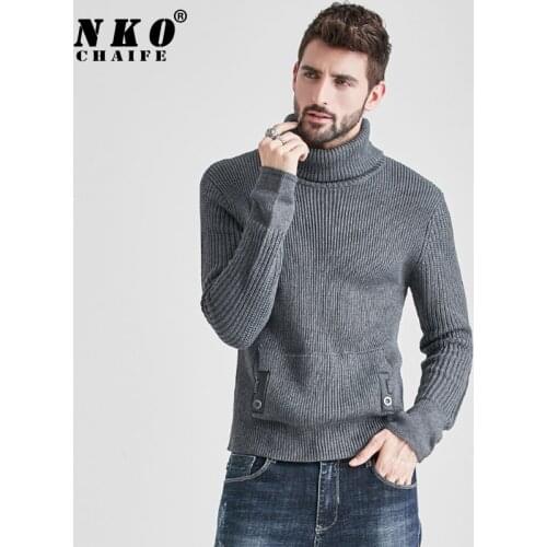 CHAIFENKO Men's Knitted Pullovers