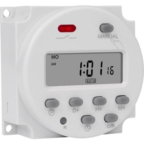 Digital Timer Switch 7 Days Weekly Programmable Rechargeable Battery Switch