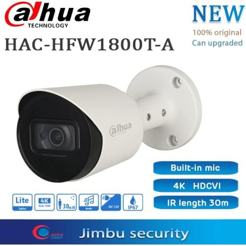 Dahua HAC-HFW1800T-A 8MP HDCVI built in mic Smart IR Bullet Camera 4K Real-time IP67