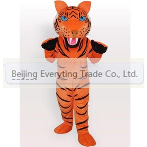 Hot sale 2017 Adult cartoon character lovely orange tiger Mascot Costume Halloween party costumes adult size