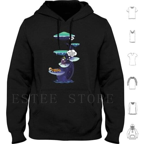 Tree Of Adventure Hoodies Long Sleeve Cat Kitty Cute Animals Animal Colour Colourful Creative Digital _ Art Print _ On