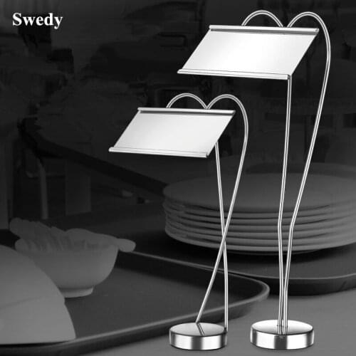 Stainless Steel Table Number Holders Place Cards Table Sign Holder Stand Price Label Holder For Centerpieces, Wedding, Party