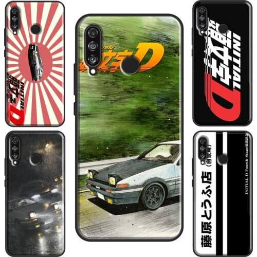 Comic Initial D Drift Racing Case For Huawei Nova 5T P20 P40 P30 Lite Mate 10 P Smart 2019 Y6 Honor 9X 8X 8A 10i 20