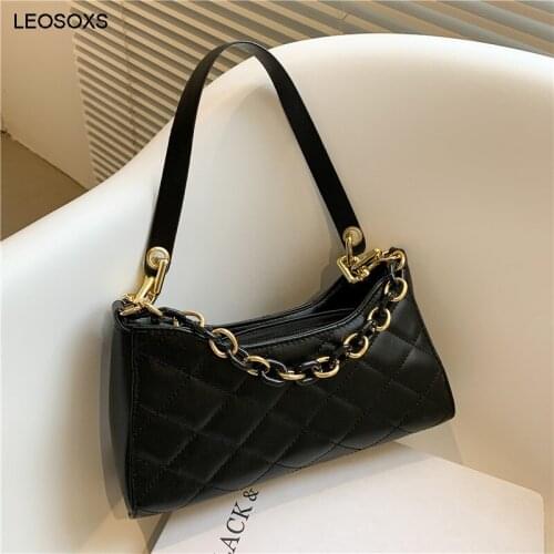 Summer Small Bag 2021 Popular New Fashion Lingge Underarm Bag Chain Portable Single Shoulder Crossbody Bag Female