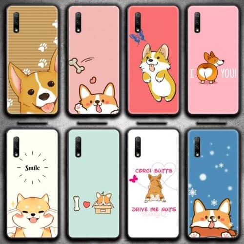Cute Corgi Cartoon Dog Phone Case For Huawei Nova 6se 7 7pro 7se honor 7A 8A 7C 9C Play