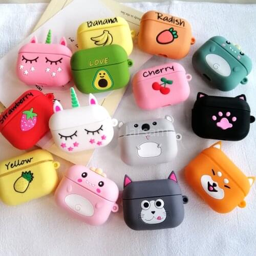 Cartoon cute For AirPods Pro Case Silicone Wireless Headphone Case Earphone For Airpods 3 pro Case Cover accessories Protective