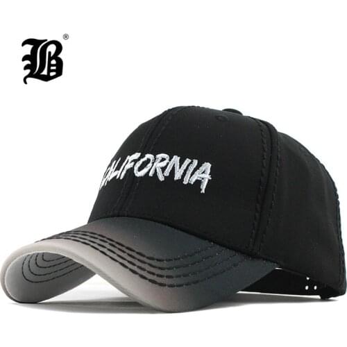 [FLB] Baseball Cap Men Fitted Cap Snapback Hat For Women Gorras Casual Casquette Letter Retro Cap Gradually Changing Color F200