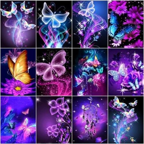 CHENISTORY DIYPictures By Number Butterfly Kits Painting By Numbers Animal Drawing On Canvas Handpainted Paintings Art Gift Hom