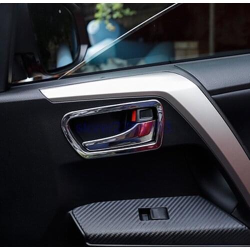 For Toyota RAV4 2013 2014 2015 2016 Car Styling Inner Door Handle Trim Cover For Toyota RAV 4 Door Handle Frames Stickers