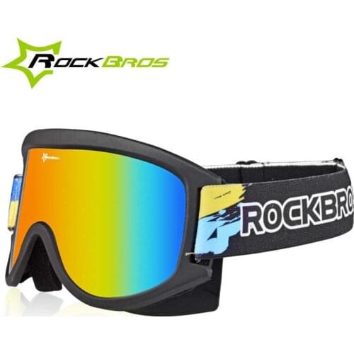 Rockbros Brand Ski Goggles Double-layer PC Lens UV400 Anti-fog Snowboard Ski Glasses Men Women Snow Goggles