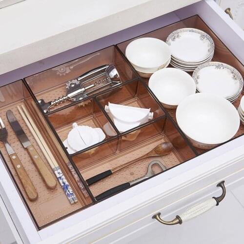 Organizer drawer Box Trays Home Office Storage Kitchen cutlery Closet Desk Box Drawer Organization Tray Cutlery Stationery