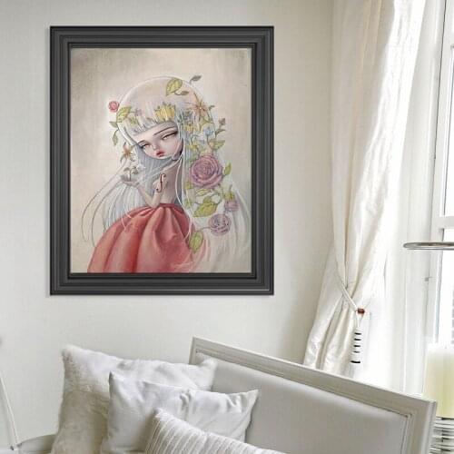 The white Girl of long Mark Ryden Wall Art Canvas Posters Prints Painting Pictures For Office Living Room Home Decor Accessories