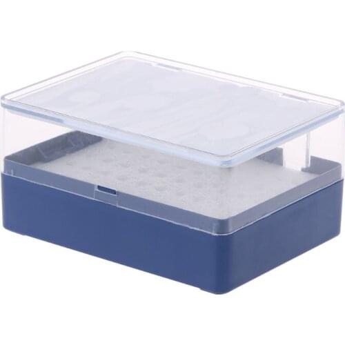 Plastic Storage Box With Foam Milling Cutter Organizer For 50 PCB Drill Bits