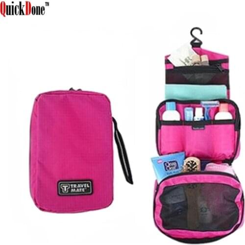 QuickDone Women Travel Mate Hanging Cosmetic Bags Waterproof Toiletry Makeup Purse Holder Portable Wash Organizer Pouch DK0052