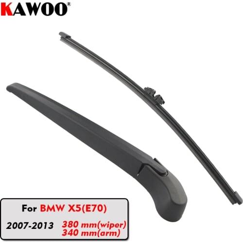 KAWOO Car Rear Wiper Blade Blades Back Window Wipers Arm For BMW X5(E70) Hatchback (2007-2013) 380mm Auto Windscreen Blade