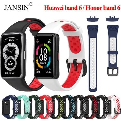 Sport Silicone Wristband For Honor Band 6 Colorful Watchband Replacement Bracelet For Huawei Band 6/Band 6 Pro Strap Bracelet