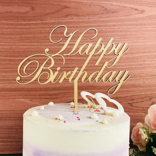 Happy Birthday Cake Topper, Color Acrylic Birthday Party Cake topper Decoration Supplies,Unique Cake Topper ,as happy gift