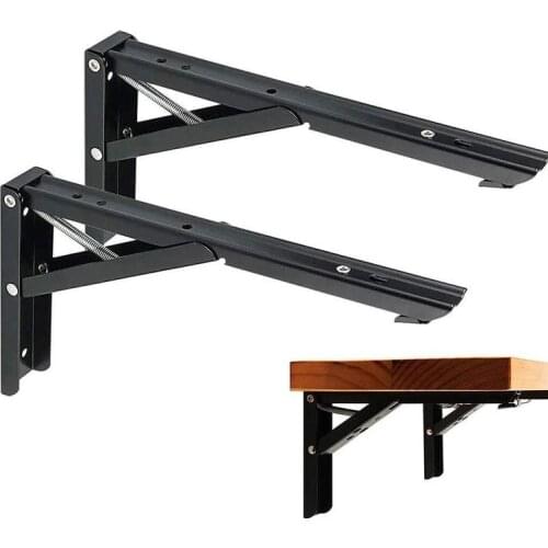 2PCS Triangle Folding Angle Bracket Heavy Support Adjustable Wall Mounted Bench Table Shelf Bracket Furniture Hardware bracket