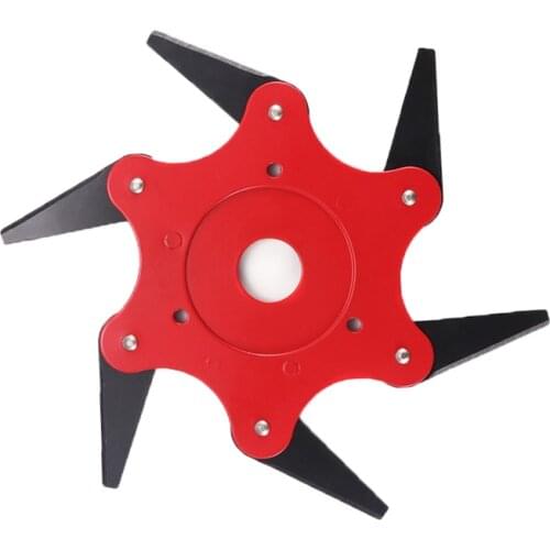 6 Teeth Brush Cutter Blade Garden Grass Trimmer Head Trimmer Grass Cutter Metal Blades Trimmer Head For Lawn Mower