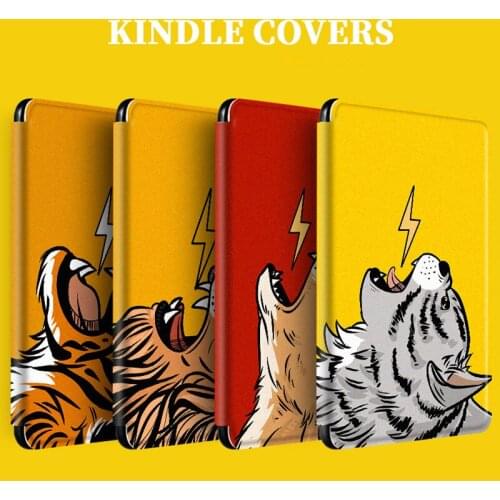 Domineering Cat Dog E-book Case For Kindle Paper white 4 10th Generation 2018 Cover All New Kindle 2019 Funny fundas