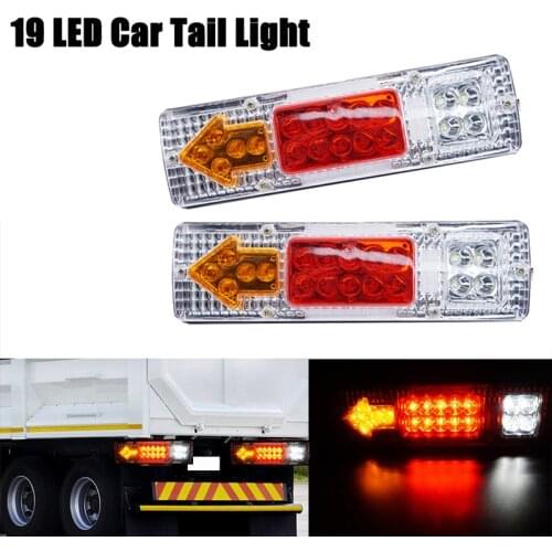 24V Truck Trailer Rear Light Waterproof Camper Indicator Reverse Van Car Truck taillight 19 LED Ultra Bright LED Truck light
