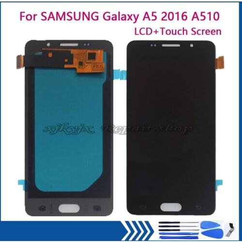 AMOLED For SAMSUNG Galaxy A5 2016 A510 LCD Display Touch Screen digitizer Assembly For Samsung A510 A5 2016 Screen Phone Parts