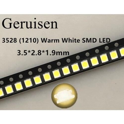 100pcs/lot SMD LED Diodes 3528 1210 Diode SMD LED Diodo Kit Green RED WARM White ICE Blue Yellow Pink Purple-UV Orange rgb