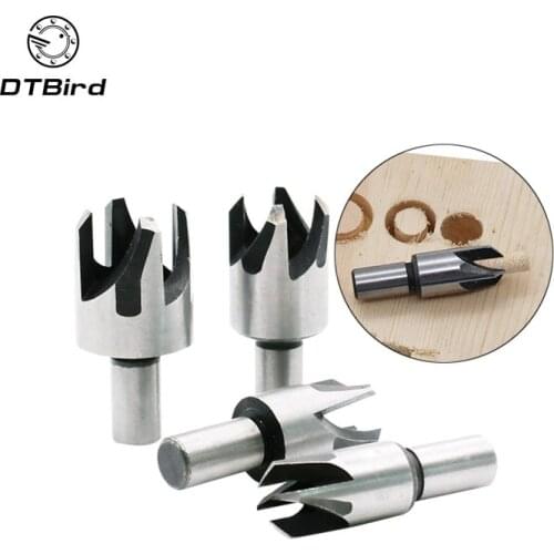4pcs Wood Plug Cutter Cutting Tool Woodwork Plug Cutting Drill Bit Set Claw Cork Drill 5/8 1/2 3/8 1/4