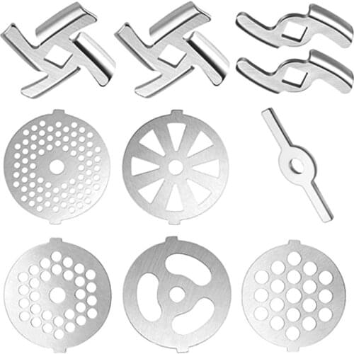 Stainless Steel Meat Grinder Plate Disc Knife Replacement Accessories N2UC