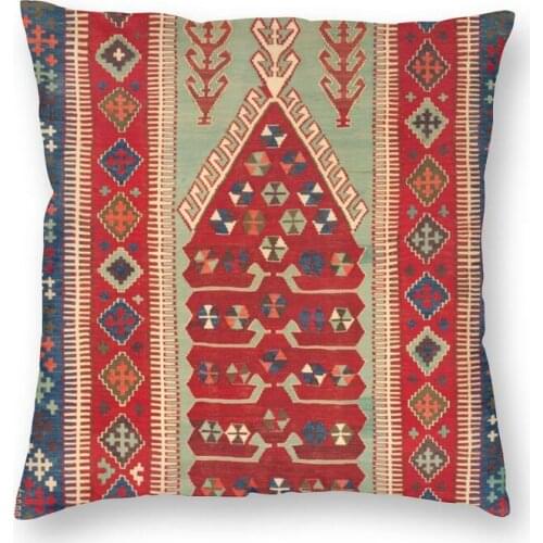 Antique Boho Bohemian Turkish Carpet Kilim Cushion Cover Vintage Persian Tribal Ethnic Art Throw Pillow Case Sofa Pillowcase