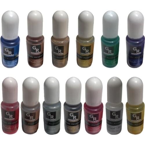 Epoxy Resin Diffusion Pigment Alcohol Ink Liquid Colorant Dye for DIY Jewelry