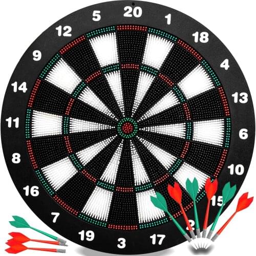 18 Inch Rubber Dart Board with 6 Soft Tip Darts for Children and Adultsn Darts Board Pins