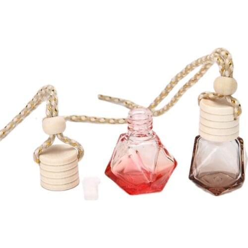 6ml Refillable Perfume Pendant Empty Essential Oil Vial Aromatherapy Pendant Colorful Perfume Locket Auto Decoration 25pcs/lot