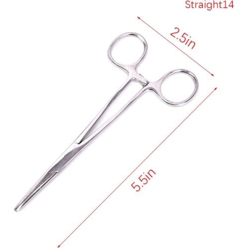 1PCS Hemostatic Forceps Pet Hair Clamp Fishing Locking Pliers Epilation Tools Curved/Straight Hand Tool