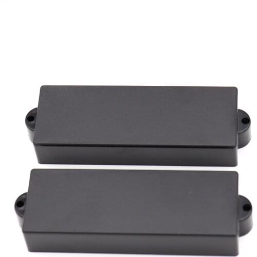 2Pcs 5 string PB Electric Bass Closed Pickup Cover Pickup housing cover Black