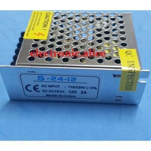 Hotselling 24W AC 100V-220V DC 12V 2A Adjust Universal Regulated Switching Power Supply New